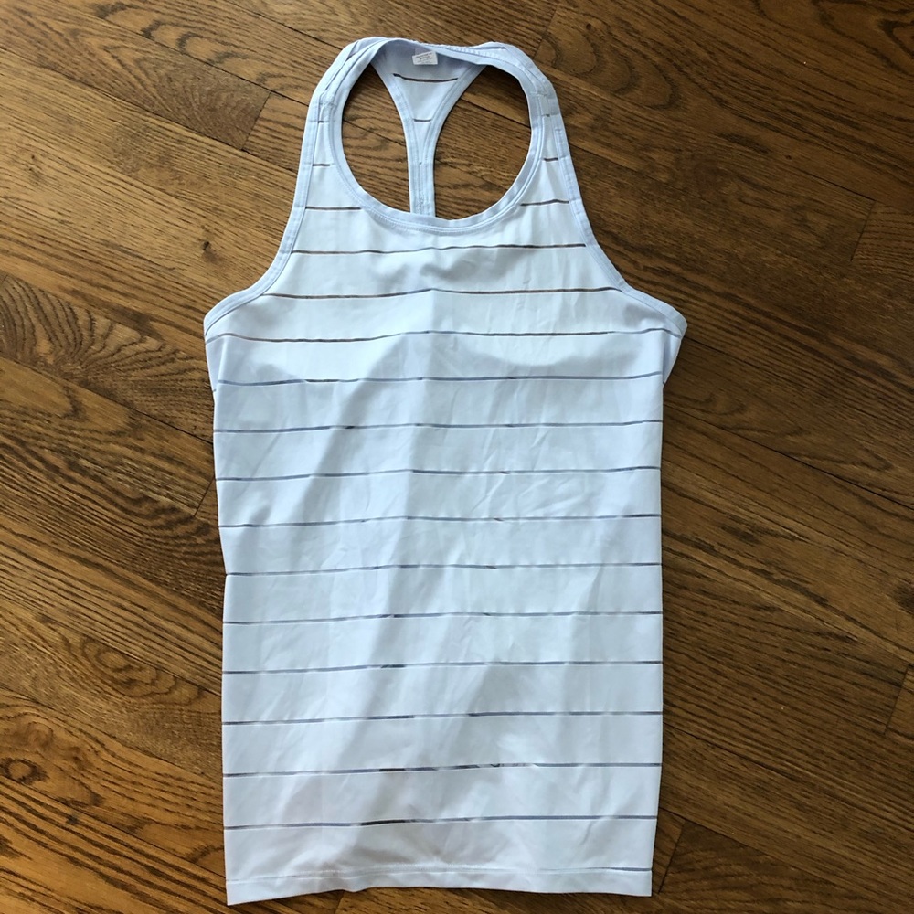 Athleta Chi Stripe High Neck Tank